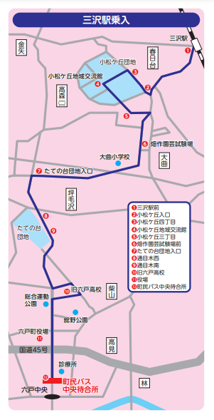 路線図 三沢駅